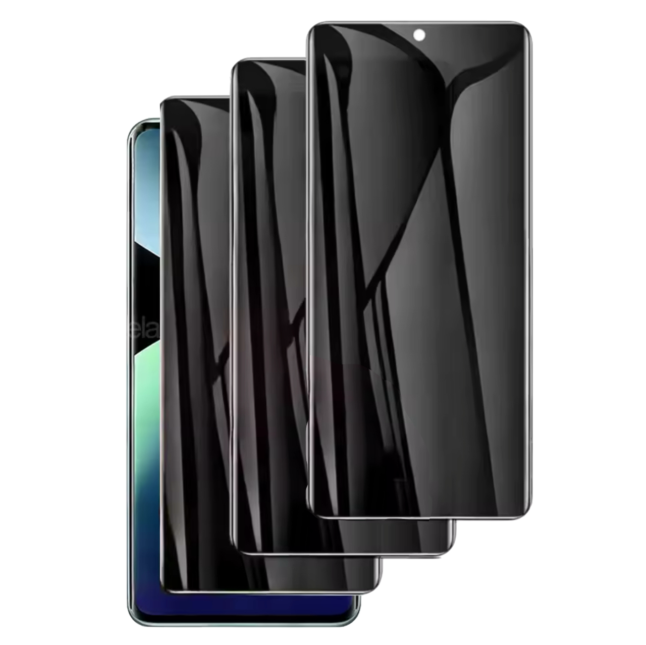 Захисне скло 3 шт CDK для OnePlus 12R / Ace 3 / Ace 3 Pro | 3D Антишпион Full Glue (020541) (black)