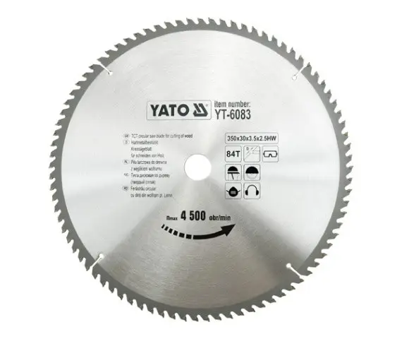 Пиляльний диск WIDIA для дерева 350х84Tх30мм YATO YT-6083, фото 1