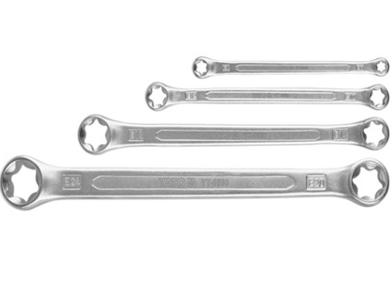 Набір накидних ключів Torx e6-e24, 4 шт YATO YT-0530, фото 1