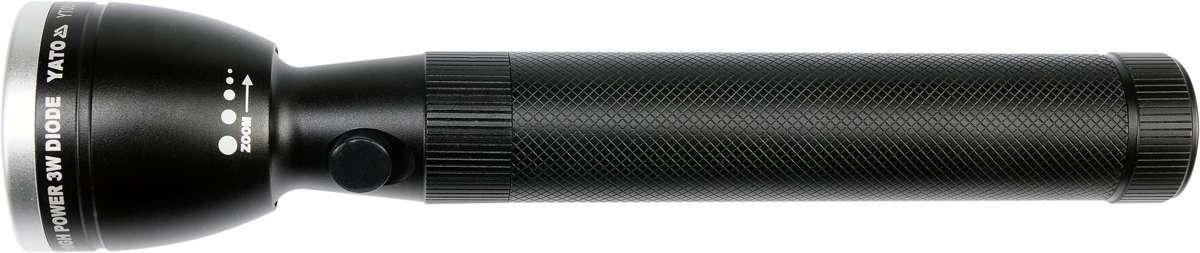 Металевий світлодіодний ліхтар CREE XP-E, 228х47мм YATO YT-08577, фото 1