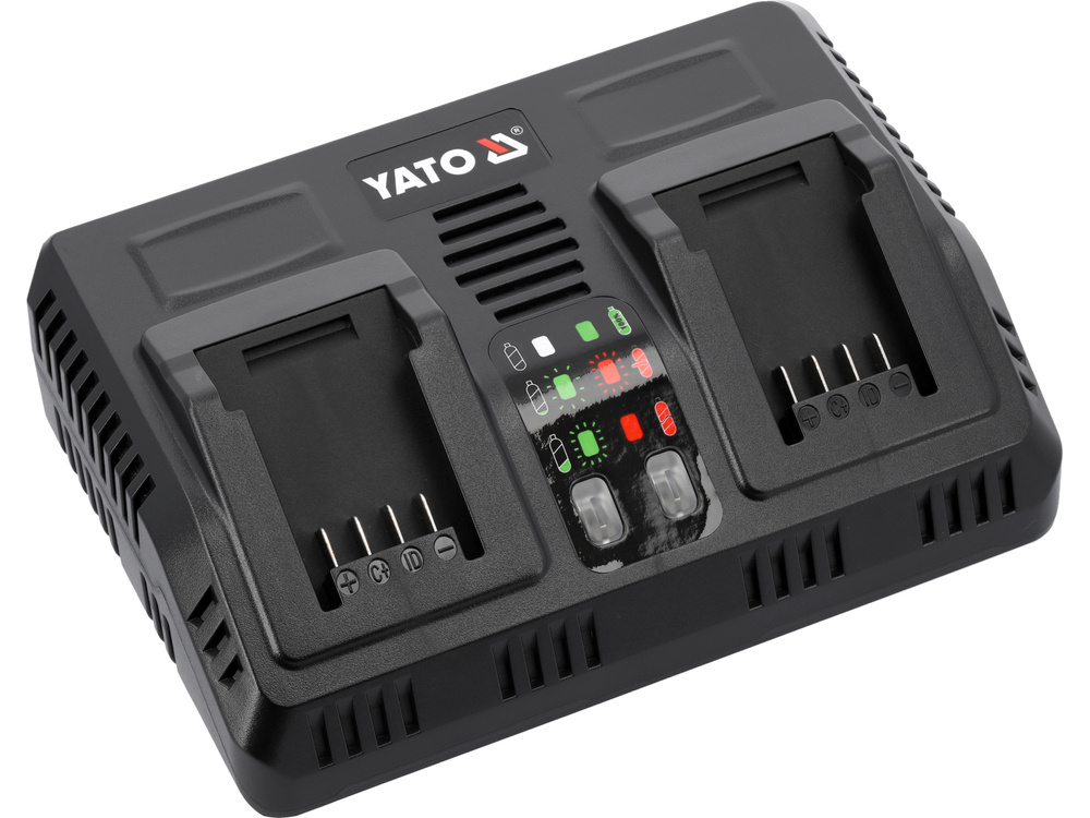 Інтелектуальний двійний зарядний пристрій 18В (2,4-4,5А) YATO YT-828501, фото 1