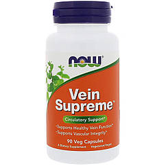 Підтримка для вен, Vein Supreme, Now Foods, 90 вегетаріанських капсул