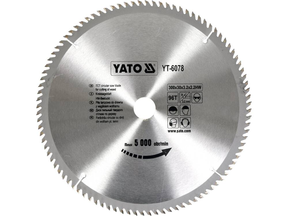 Пиляльний диск WIDIA для дерева 300х96Tх30 мм YATO YT-6078