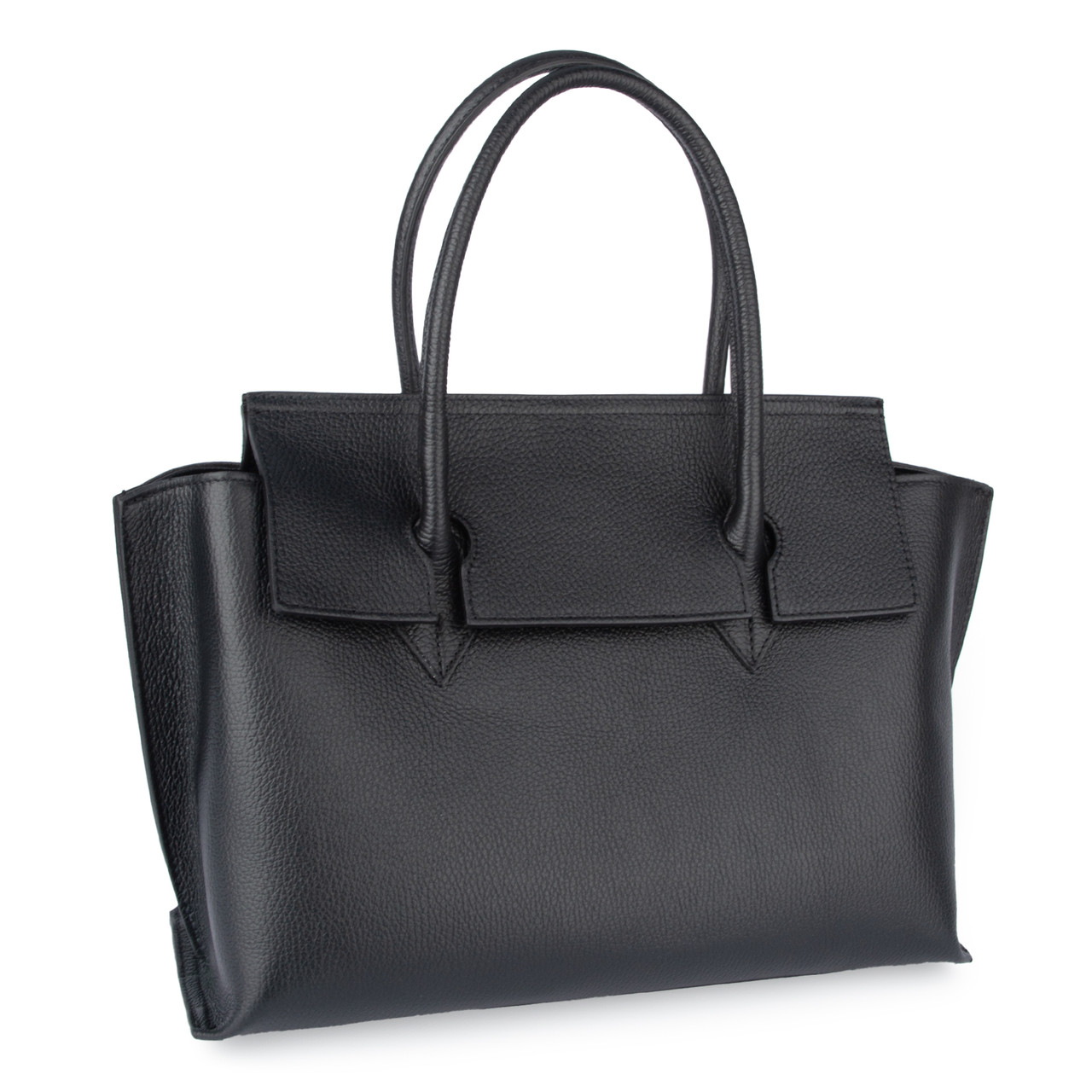 Сумка жіноча шкіряна для документов А4 Virginia Conti 03825_f чорна