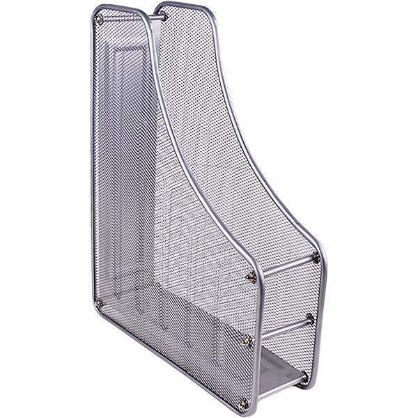 Лоток органайзер для документів папок паперу а4 канцелярії вертикальний на 1 відділення срібло «метал», фото 1