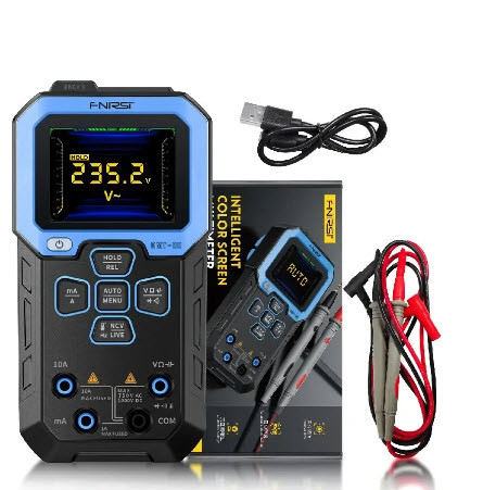 Мультиметр 10 в 1 Fnirsi DMT-99  автоматичний, цифровий з РК-дисплеєм, Type-C, 1500 mAh