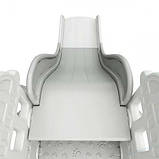 Дитяча гірка для дому 2в1 Castle біло-сіра 140 см, фото 3