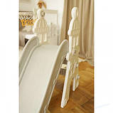 Дитяча гірка для дому 2в1 Castle біло-сіра 140 см, фото 5