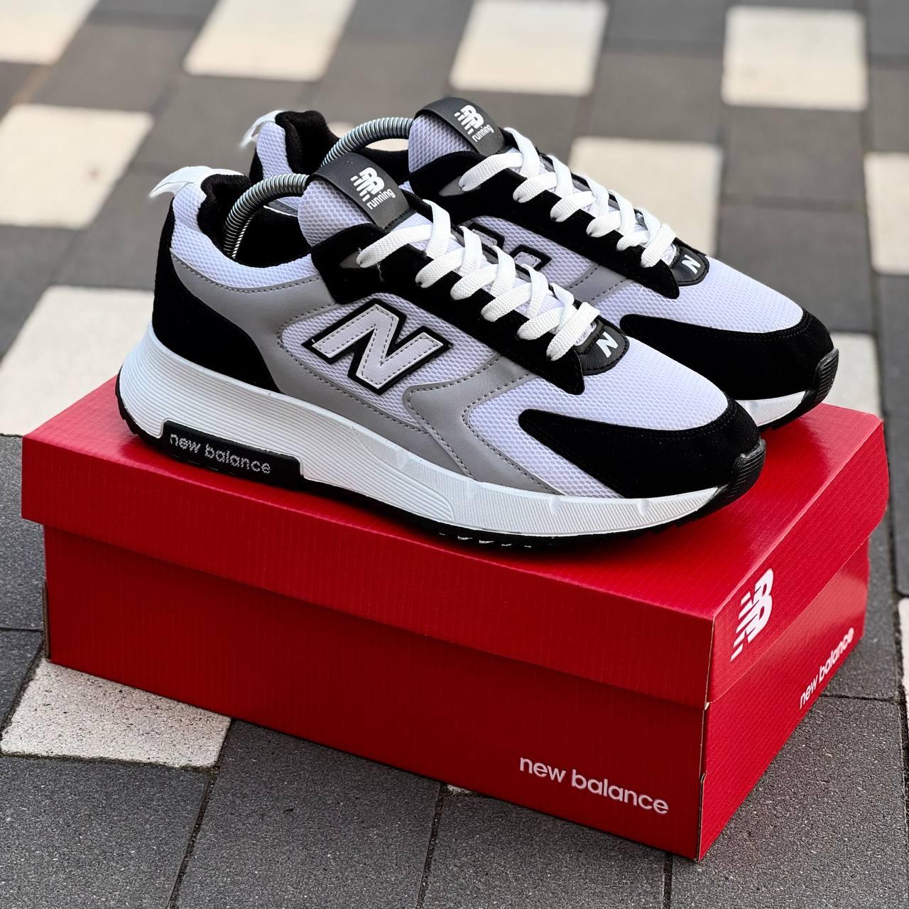Кросівки чоловічі чорні New Balance White Black (16254)
