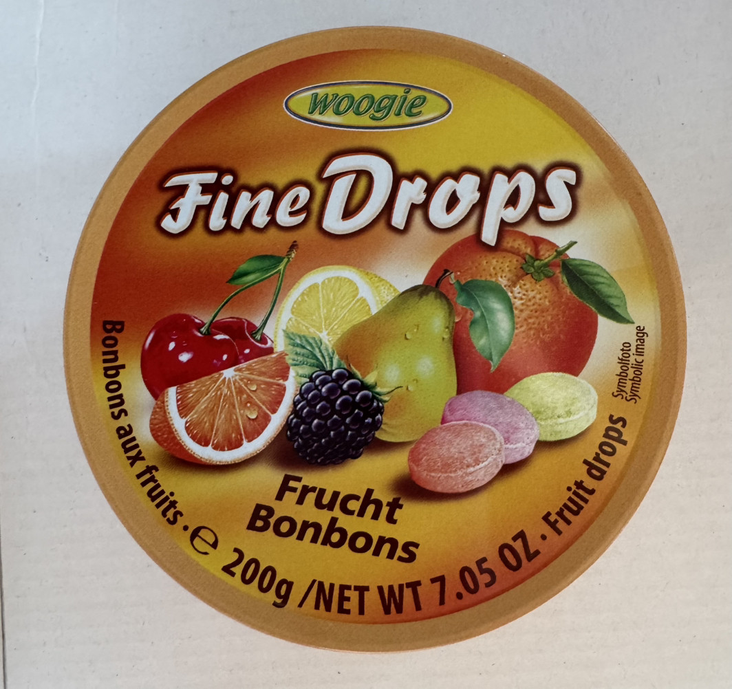 Леденцы Woogie Fine Drops ( фруктові)