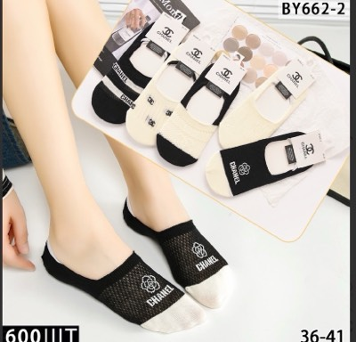 Жіночі шкарпетки - СЛІДИ з сіткою CHANEL, 36-41 р-р .Шкарпетки вкорочені, шкарпетки під кросівки