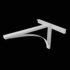 Кронштейн 400х500х300 для барної стійки стільниці настінного кріплення металевий цільнозварний КL-11 білий 1 шт