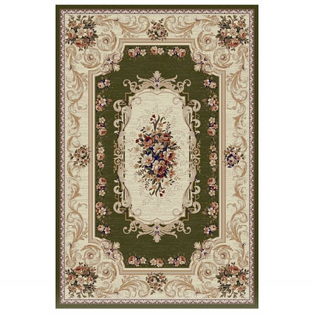 Килим 1,50*2,30 зелений з квітами Lotos 535/310, фото 1