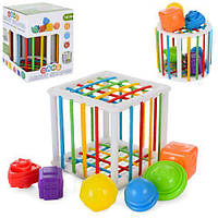 Сортер 13см, ребра-гумки, фігурки-брязкальця 6шт, 2 види, в кор. 14,5*19,5*14,5см  (48шт)