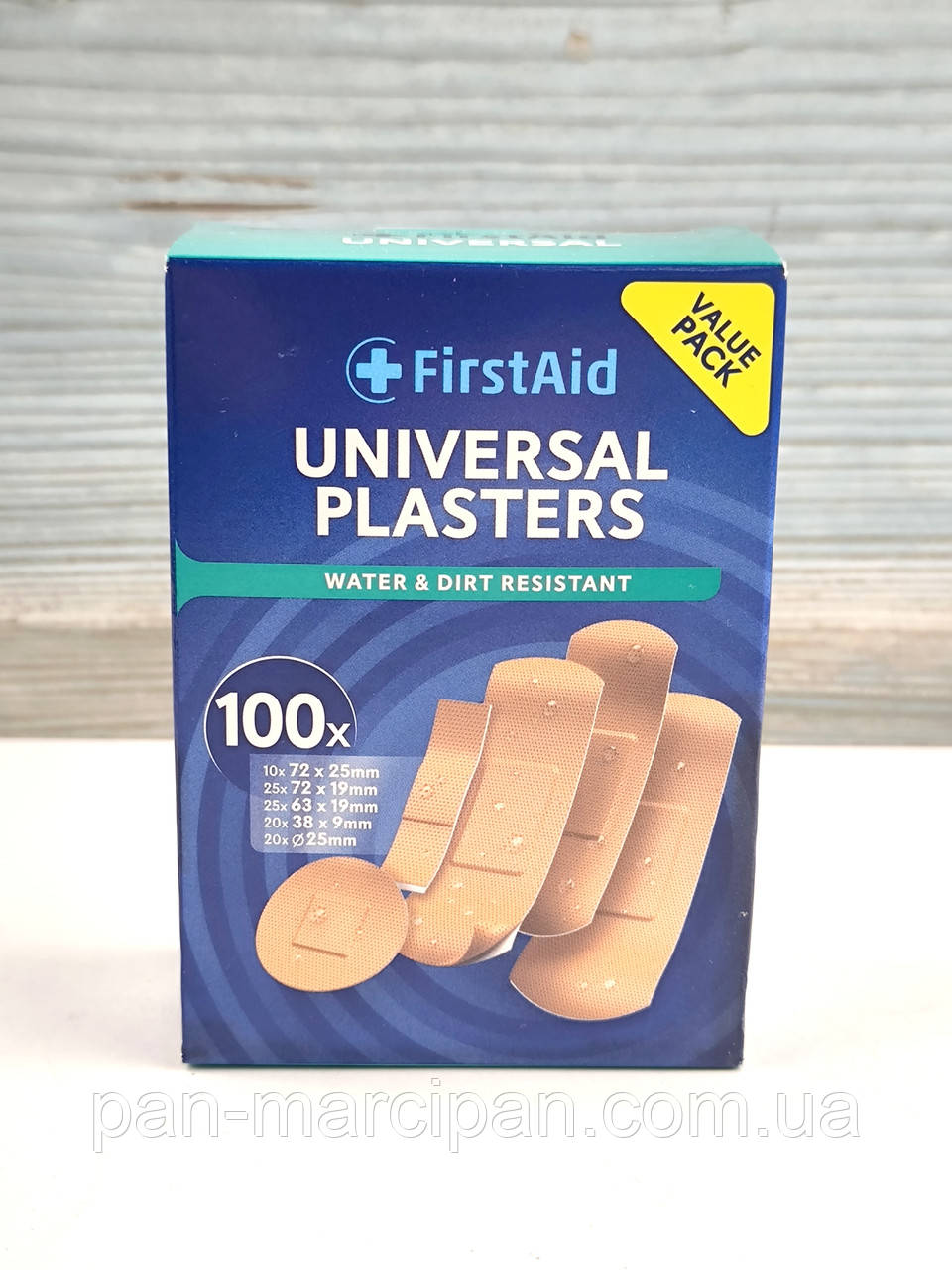 Пластири водостійкі 5 розмірів FirstAid 75 шт, фото 1