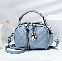 Маленька дитяча сумочка клатч з брелоком, міні сумка для дівчаток з ведмедиком