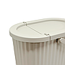 Відро з кришкою IKEA DAMMÄNG 605.599.76 Сіро-бежеве, фото 2