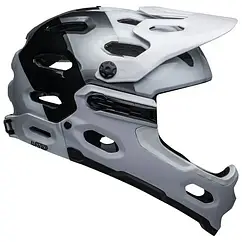 Велошолом трансформер BMX даунхіл Bell Super 3R Mips Gloss White/Black Medium (55-59см)