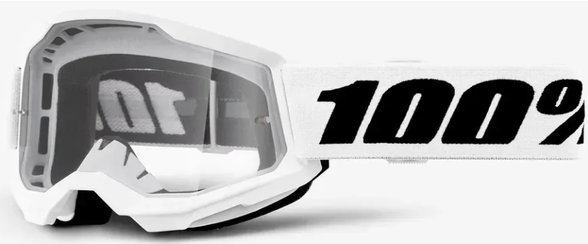 Маска кросова підліткова 100% STRATA II Youth Goggle White - Clear Lens