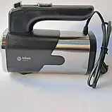 Міксер ручний 1200 Вт BITEK BT-6630 5 швидкостей, 4 насадки для збивання та замішування тіста, пластиковий корпус, фото 3