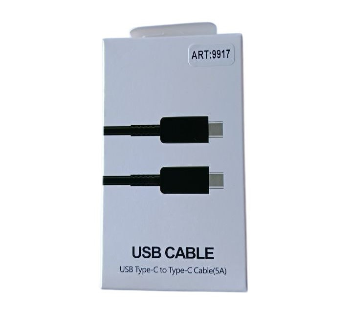 Кабель Type-C - Type-C, 45W, Black Edition, 5A, фото 1