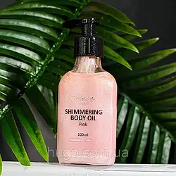 Блискуче сухе масло для тіла Pink Shimmer Top Beauty 100 мл / Мерехтливе масло для тіла
