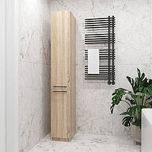 Шафа-пенал для ванної кімнати / передпокою / дитячої 2000х300х450 мм Дуб Сонома