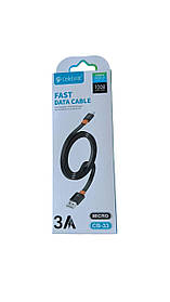 Кабель плоский, USB-microUSB, 3A, CB-33
