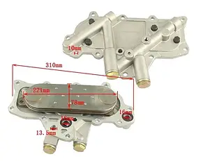 Теплообмінник, маслоохолоджувачь двигуна NISSAN TD27/QD32/BD30 № 21305-54T02, T-21305-54T02, фото 3