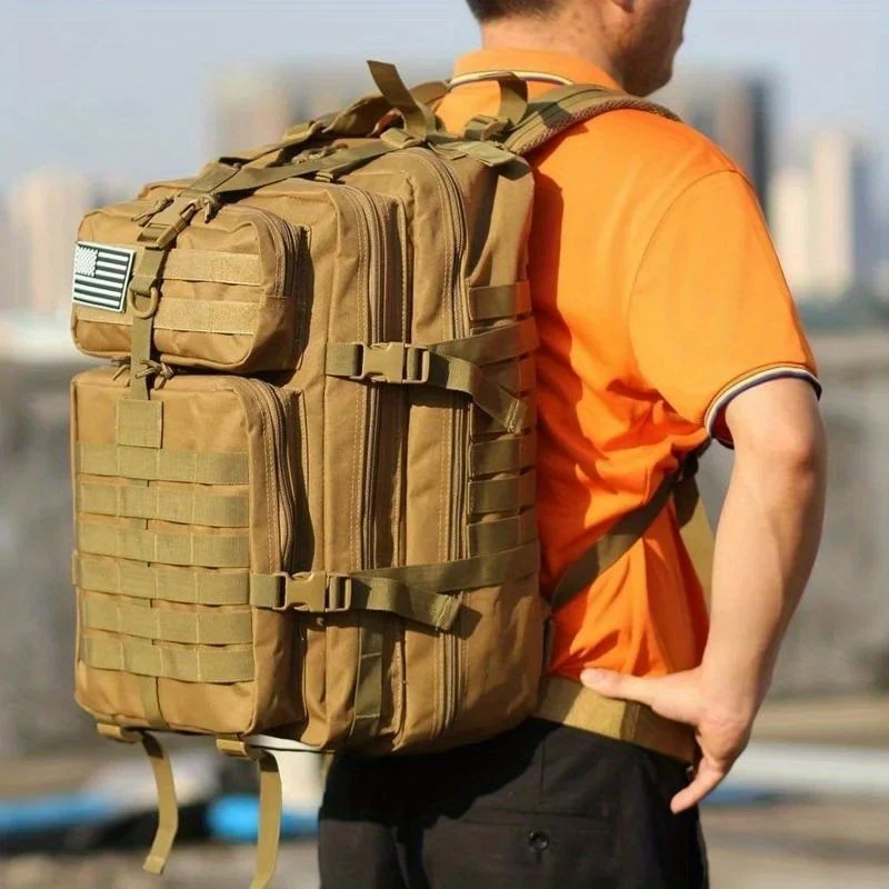 Тактичний армійський рюкзак 1000D об'єм 50.01 л, MOLLE-сітка, амортизаційні плечові ремені
