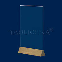 Менюхолдер А4 з дерев'яною трикутною підставкою