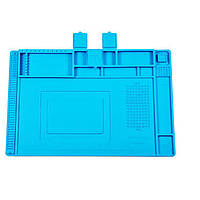 Термостійкий килимок для розбирання і паяння TE-603 силіконовий 450*300 мм з комірками