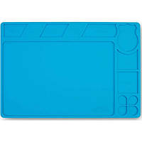 Термостійкий килимок для розбирання і паяння TE-609 силіконовий 330*210 мм з комірками