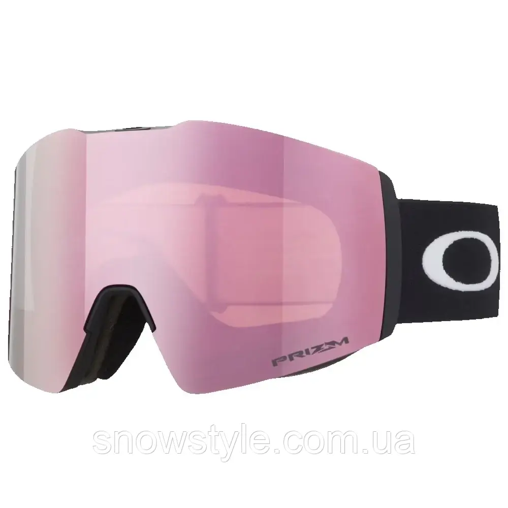 Гірськолижна маска Oakley Fall Line L (XL) Matte Black лінза Prizm HiPink Iridium + кейс, фото 1