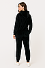 Жіночий спортивний костюм велюровий чорний, фото 3