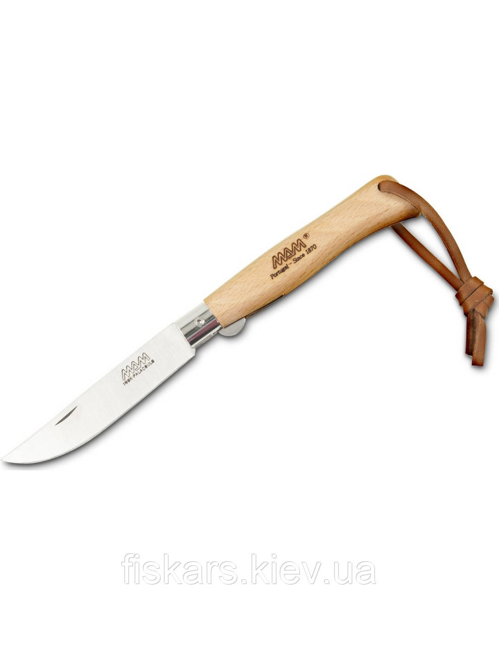 Ніж MAM Douro Light Beech Wood 83 mm Leather Loop (2083-LW)