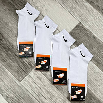 Шкарпетки жіночі бавовна сітка короткі Nike, Туреччина, розмір 36-40, білі, 05202