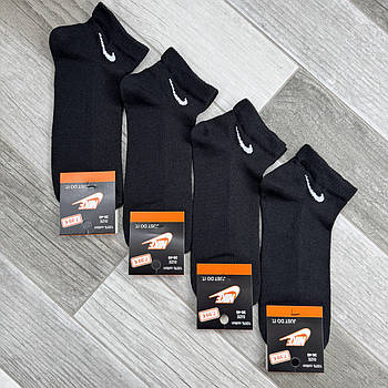 Шкарпетки жіночі бавовна сітка короткі Nike, Туреччина, розмір 36-40, чорні, 05201