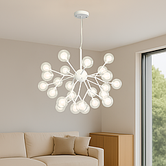 Стильна люстра з лампочками у комплекті Artlight цоколь G4 ламп 27 шт колір Білий 887/27WH