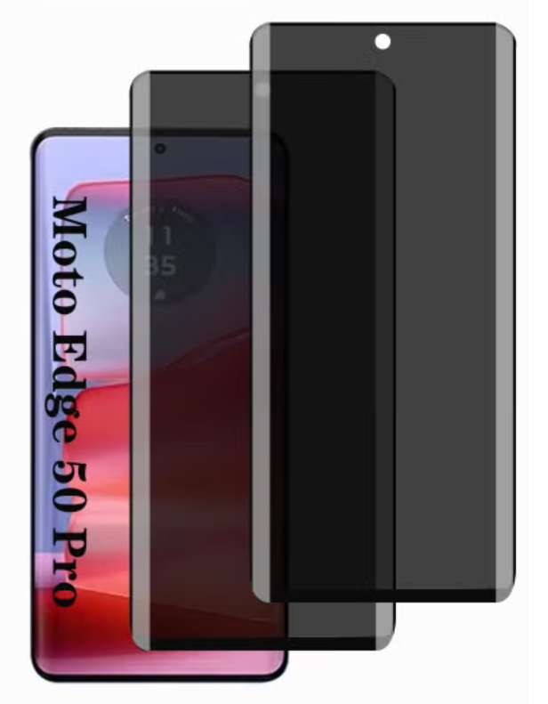 Захисне скло 2 шт CDK для Motorola Edge 50 Pro | 3D Антишпион Full Glue (020545) (black)
