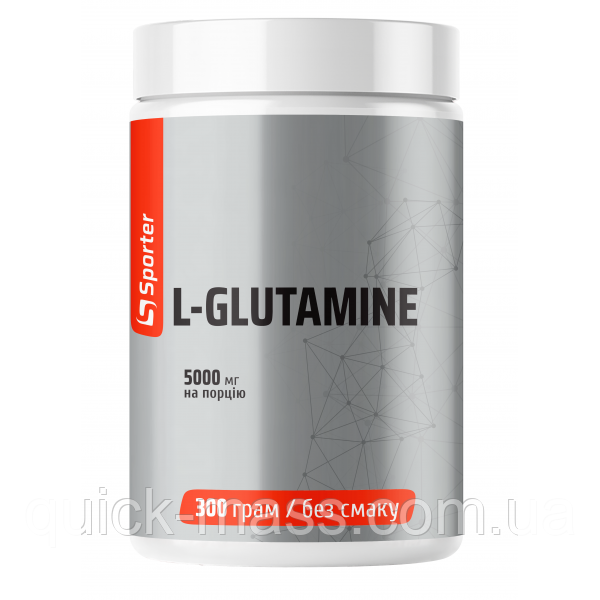 Глютамін Sporter 100% L - Glutamine - 300g, фото 1