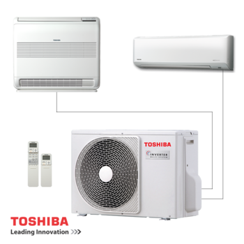 Зовнішній блок мульти-спліт системи Toshiba RAS-5M34S3AV-E Multi R410, фото 1