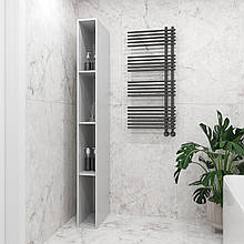 Стелаж з відкритими полицями для ванної кімнати / передпокою / дитячої 2000х200х450 мм Сірий