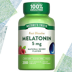 Мелатонін Nature's Truth Sleep Melatonin 5 мг Ягідний смак 200 таблеток