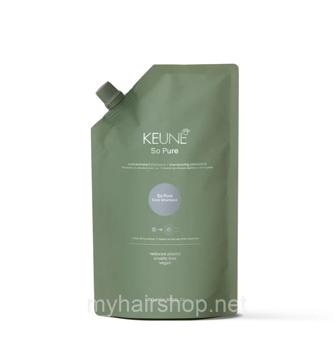 Шампунь для підтримки холодних відтінків KEUNE So Pure Cool Shampoo 1000 мл