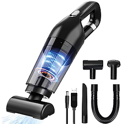 Автомобільний пилосос акумуляторний 120Вт, 2000мАг, від USB / Бездротовий вакуумний пилосос в авто