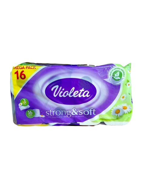 Туалетний папір Violeta бавовна 16 шт