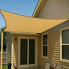 Тент навіс захисний від сонця та дощу прямокутний 2х3м Оксфорд (Бежевий)