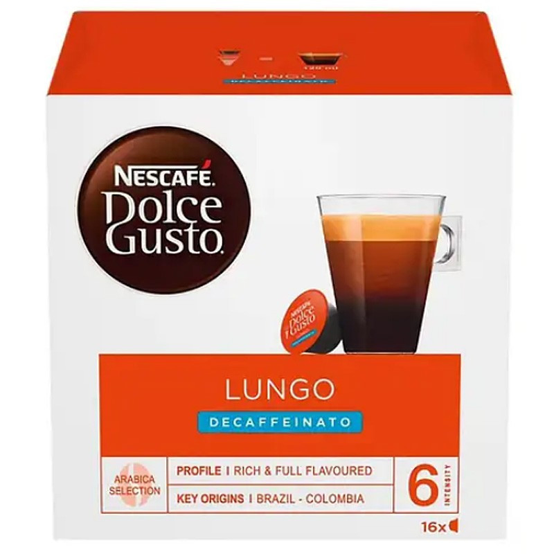 Кава у капсулах Nescafe Dolce Gusto LUNGO Deccaffeinato 16 шт.