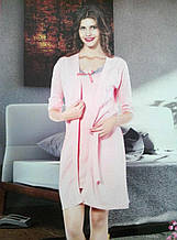 Жіночий комплект халат з нічною сорочкою SIS-155
